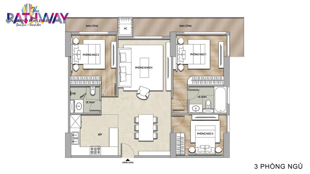 Thiết kế Villa 3 phòng ngủ