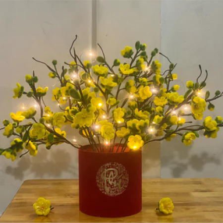 Hướng dẫn cách làm hoa mai và hoa đào handmade bằng kẽm nhung